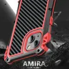 iPhone 13 PRO MAX汚れ防止/アンチノック用Gight Install ToolsのR-Just Amira金属電話ケース