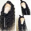 Jerry Curly Wig Peruvian Lace Front Human Hair Wigs With Baby Hair Water wave Lace Front Wig Remy Hair Pre Plucked Bleached Knots