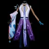 Genshin Impact Liyue Harbor Xiao Roupas Cosplay Costumes Y0903