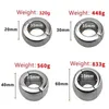 Nxy Height 20304060mm Stainless Steel Testicle Ball Stretcher Scrotum Cock Ring Metal Locking Pendant Weight for Cbt Male Sex T4490207