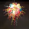 Lâmpadas modernas Art Multi Color Balls Lâmpada Pingente de Pingente 100% Boca Esplhida Murano Bolha De Vidro Candelabro Iluminação 24 por 32 polegadas