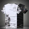 中国スタイルの絶妙な鳥のパターン印刷Tシャツとショーツスーツ夏の新しい高品質の綿メンズショートセット282U