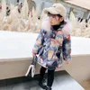 2021 New Winter Baby Girls Zipper Parkas Jacka Barn Stor Fur Collar Vindskyddad Kokar Barnkläder TZ948 H0909