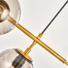 Hanglampen Nordic Lamp Art Strip Verlichting Moderne Salon Model Kamer Glazen Lamp LOFT Armatuur Schorsing Hanglamp Glans Pendente238M