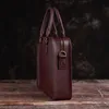 Projektant Retro Bag Moda Laptop Torebka Kawa Skórzana Ramię Biznes Prawdziwi Mężczyźni Dorywczo Oficjalny Dokument Męski