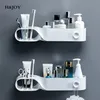 Bathroom Shelves Wall Mount Organizer Toothbrush Toothpaste Holder Shelf Storage Rack For Accessories H&JOY 211112