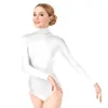 Ensnovo Women Stage Wear Gymnastics Ballet Dancewear Lycra Leotard Ballet Female Long Sleeve Lady Bodysuit Tights