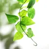 Faux Greenery Artificial Hanging Plants Fake Scindapsus Ivy Vine Leaves Wall House Room Patio Indoor Outdoor Decor 1M/39in XBJK2107