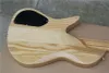 FOD 5 Strängar Naturliga Ash Burl Spalterad Maple Top Elektrisk Bass Guitar Hals Genomkropp, Abalone Fjäril, Guldhårdvara