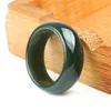 100% natural hetian black green ite male and female gift rings brand men women real jade