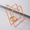 Punk Big Square Tropfen Baumeln Ohrringe für Frauen Bunte Legierung Metall Geometrie Party Schmuck Zubehör Pendient