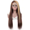 Ishow 28 32 tum transparent mänskliga hår peruker markera 4/27 brun honung blond färg 13x4 13x6 5x5 4x4 spets fronten wig rak lockigt vatten lös djupt kroppsvåg för kvinnor