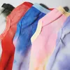 Camicie per cani Tie Dye Abbigliamento per cani Abbigliamento per cani per ragazza piccola e media Ragazzo Abbigliamento per gatti in cotone morbido e traspirante Gilet per cuccioli estivi Pet Tee Blu XS 5 colori all'ingrosso A215