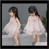 Baby meninas verão algodão líquido fio gravata colete treliça tutu vestido para menina crianças roupas infantis roupas unigm 0lm48