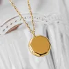 Pendant Necklaces Minimalist Geometry Square Gold Glossy Necklace For Women Vintage Wedding Party Charm Jewelry Gifts