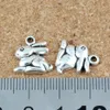 100 sztuk / partia Antique Silver Alloy Lovely Rabbit Charms Wisiorki Do Biżuterii Dokonywanie Bransoletka Naszyjnik Ustalenia 13 x 14mm