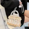 Achselhöhle Tasche Einzelne Schulter Fema 2021 Tragbare Perle Mode Kette Version Die Von Messenger Koreanische Gemüse Korb Stroh Gewebte Handtasche Axjl