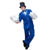 Royal Blue Mens Suits Handsome Slim Fit Groom Beading Wedding Tuxedos Business Prom Party Blazer Jacket (Jacket+Pants)