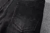 Hommes Designer Jeans Star Haute Élastics en détresse déchiré Fit Fit Moto Moto Denim pour hommes S mode pantalon noir # 030
