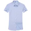 Vestido Casual Dos Homens Camisa de Manga Curta Camisa Verão Branco Azul Azul Rosa Preto Masculino Regular Fit Camisa Homens Socio Camisas 4xL 5XL 6XL 7XL 8XL 210708