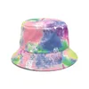 Unisex punk harajuku hiphop hink hatt tiedye regnbåge rutig rutig tryck bred grim solskyddsmedel panama fiskare cap hattar67290762814