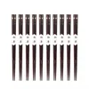 Chopsticks 10 Pair Solid Wood Non-Slip Sushi Sticks Chop Chinese Gift Reusable258E