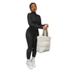 Designers Dames Kleding Broek 2021 Casual Mode Bodysuit Solid Color Pit Streep Stand Collar