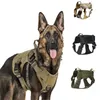 Chaquetas de caza Militar táctico Dog Harness K9 Trabajar Chaleco de mascotas Transporte para perros medianos PERROS MEDIOS Ropa Accesorios Tan verde