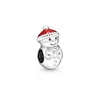 Memnon Jewelry 925 Sterling Silber Engel der Liebe Charm Lebkuchenhaus Charms Schneemann und Hut Perle Weihnachtsmann Weihnachtskarussell Perlen passend für Pandora-Armbänder zum Selbermachen