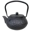 Japanese Black Cast Iron Tea Teapot Kettle Trivet Strainer Gift 9 Patterns 210813