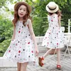 Direct Deal Girls Letniej Kamizelka Dress 2020 Nowe Dzieci Bawełniane Bez Rękawów Princess Sukienki Kids Cute Printing One Piece Clothing X427 Q0716