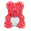 Dubbele kleuren 40 cm Rose teddyberen met hart kunstmatige bloemberen voor Valentijnsdag Huwelijksgeschenken 210624