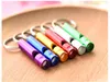 Mix Colors Mini Aluminum Alloy Whistle Keyring Keychain For Outdoor Emergency Survival Safety keychain Sport Camping Hunting