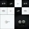 Stud Jewelryclassic 925 Sier Moissanite 6 Romantic Luxurious Earrings Valentines Day Anniversary Gift Drop Delivery 2021 Smkor