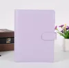 Empty Notebook Binder Loose Leaf Notebooks without Paper PU Faux Leather Cover File Folder Spiral Planners Scrapbook 4 Colors A6 LLA8728