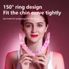 Microcorrente V Face Shape Lifting EMS Slimming Massager Double Chin Removedor LED Light Therapy Lift Device 220216