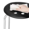 Czarny zestaw stołek do układania - stołki do gniazdowania w stosy / krzesła dla dzieci i dorosłych - elastyczne siedzenia do domu, biura, sala lekcyjne - plastikowe / metalowe (paczka 5)