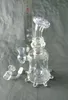 pipa da fumo viola CFL Glass narghilè DAb rig, giunto bong 14mm benvenuto su ordinazione