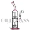 Shisha-Tabakpfeifen Bubbler Double Perc Qualität Einzigartiges Glas Rauchen Wachs Wasser Bong Pipe Dab Rigs Percolater 18,8 mm Gelenkbecher