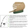 Feeder Carp Fishing Hair Rig Ganci Set Esche da esterno Gabbia Basket Tackle Accessori Strumenti 30-80g 07