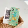 Lambskin three dimensional doll Happy Frog phone cases for iphone 11 12 pro max xr xs x 7 8 plus