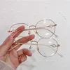 Hommes femmes rétro dame étudiantes lunettes de soleil cool conception classique miroir plat à plat tendance simple sexy metal antiblue verres légers pai3148988