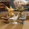 Fairy Tale Aladdin Magic Lamp Vintage Censer Creatieve Metalen Aroma Burner Multi Color Wierookbranders Decoratieve Ornamenten Kerstcadeau 5 kleuren