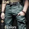 Pantaloni cargo tattici Uomo Estate Casual Classic Jogging Pantaloni militari militari Trekking Slim Quick Dry Taglia 5XL Fondo maschile 210715