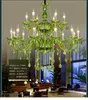 Lampadari in stile europeo americano Soggiorno Lampada a sospensione Lampade da camera da letto per ristorante Lampadario per interni Illuminazione verde