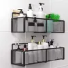 Душ Caddy Shelf Аксессуары Современные матовые черные ванные комнаты Угловые полки Кухонная стена Шампунь Стеллаж 21112