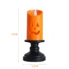 Luz de vela de Halloween LED Colorido Candlestick Lâmpada Desktop Ornaments Fantasma Festival Decoração Abóbora Vela Luzes W-00921