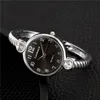 Montre-bracelets Fashion Bangle Montre Femme en cuir de la marque en acier inoxydable Watch Wholesale Quartz Wrist Watches Femmes Drop