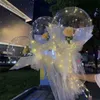 LED Lysous Balloon Rose Bouquet Transparent Bubbla Rose Solros Lily Med Stick Led Bobo Ball Alla hjärtans dag Present Bröllopsfest Decors G50kuva