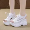 2021 sandali con plateau donna estate moda bianco 8 cm scarpe casual con suola spessa crescente femminile Y0721